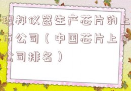 理邦仪器生产芯片的上市公司（中国芯片上市公司排名）