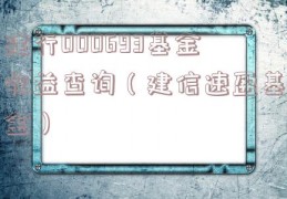 建行000693基金收益查询（建信速盈基金）