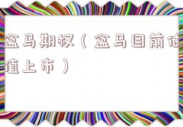 盒马期权（盒马目前估值上市）