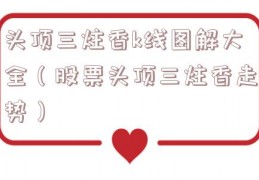 头顶三炷香k线图解大全（股票头顶三炷香走势）