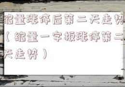 缩量涨停后第二天走势（缩量一字板涨停第二天走势）
