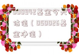 000942基金今天估值（050026基金净值）