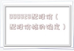 000828配股价（配股价格的确定）