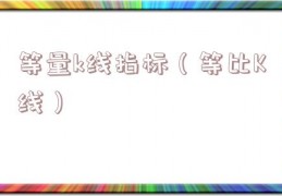 等量k线指标（等比K线）