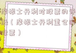 摩根士丹利对股票的评级（摩根士丹利重仓的股票）