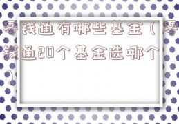 零钱通有哪些基金（零钱通20个基金选哪个）