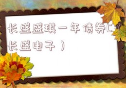 长盛盛琪一年债券C（长盛电子）