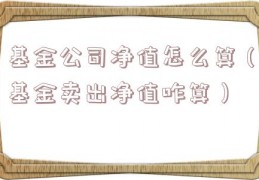 基金公司净值怎么算（基金卖出净值咋算）