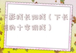 下影线长阳线（下长上短的十字阴线）