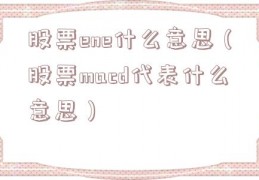 股票ene什么意思（股票macd代表什么意思）