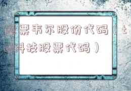 股票韦尔股份代码（tcl科技股票代码）