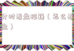 分时看盘秘籍（怎么看盘）