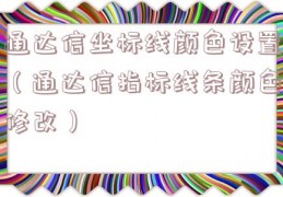 通达信坐标线颜色设置（通达信指标线条颜色修改）