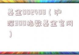基金002408（沪深300指数基金官网）