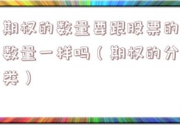 期权的数量要跟股票的数量一样吗（期权的分类）