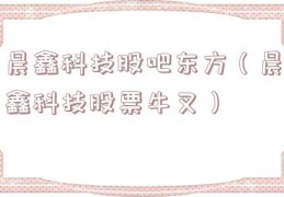 晨鑫科技股吧东方（晨鑫科技股票牛叉）