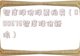 智度股份股票拍卖（000676智度股份新浪）