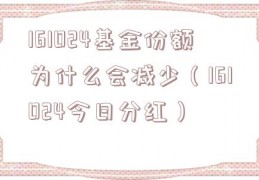 161024基金份额为什么会减少（161024今日分红）