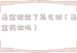 基金被盗了怎么做（基金好做吗）