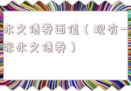 永久债券面值（现有一张永久债券）