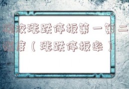 橡胶涨跌停板第一第二幅度（涨跌停板率）