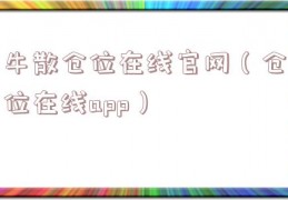 牛散仓位在线官网（仓位在线app）