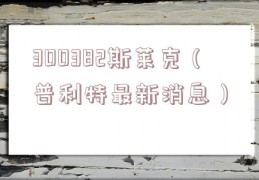 300382斯莱克（普利特最新消息）