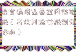 混合偏债型基金风险等级（基金风险等级划分标准）