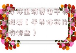 半导体里消费电子有哪些股票（半导体芯片股票有哪些）