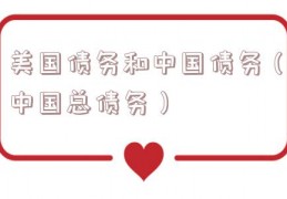 美国债务和中国债务（中国总债务）