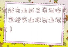宝塔实业历史资金流向（宝塔实业股票业绩大全）