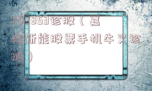 002853诊股（嘉泽新能股票手机牛叉诊股）