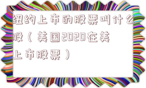 纽约上市的股票叫什么股（美国2020在美上市股票）