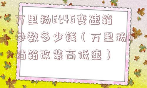 万里扬6t46变速箱参数多少钱(万里扬6档箱改装高低速) 万里扬6t46变速箱参数多少钱(万里扬6档箱改装高低速)
