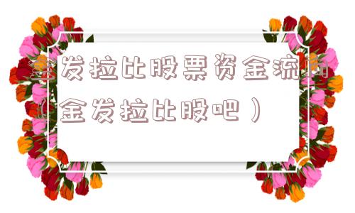 金发拉比股票资金流向（金发拉比股吧）