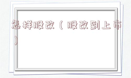 怎样股改（股改到上市）