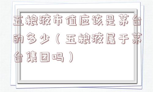 五粮液市值应该是茅台的多少（五粮液属于茅台集团吗）