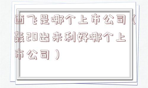 西飞是哪个上市公司（轰20出来利好哪个上市公司）