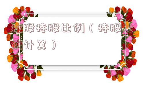 控股持股比例（持股比例计算）