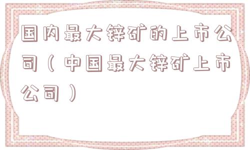 国内最大锌矿的上市公司（中国最大锌矿上市公司）