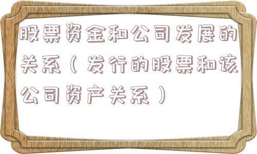 股票资金和公司发展的关系（发行的股票和该公司资产关系）