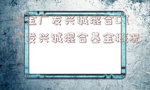 基金广发兴诚混合C（广发兴诚混合基金概况）