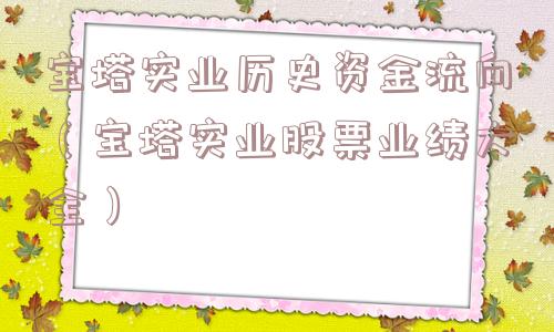 宝塔实业历史资金流向（宝塔实业股票业绩大全）