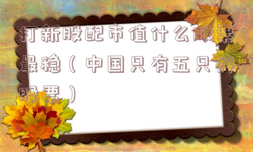 打新股配市值什么股票最稳（中国只有五只好股票）