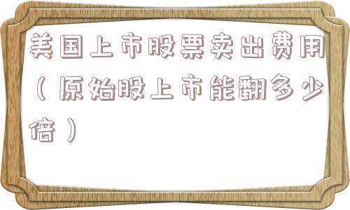 美国上市股票卖出费用（原始股上市能翻多少倍）