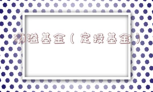 渤溢基金（定投基金）