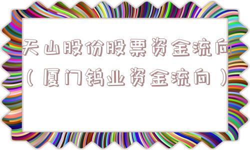 天山股份股票资金流向（厦门钨业资金流向）
