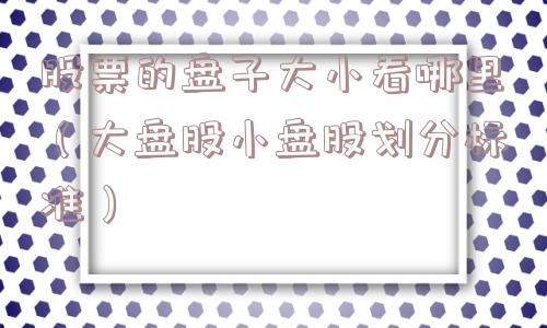 股票的盘子大小看哪里（大盘股小盘股划分标准）