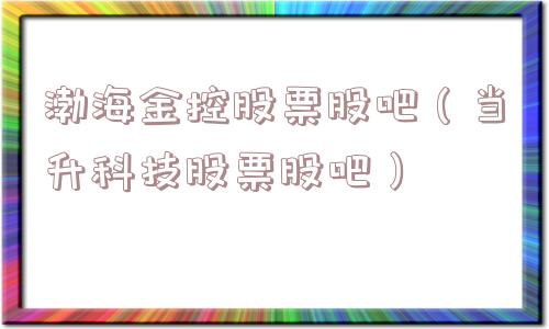 渤海金控股票股吧（当升科技股票股吧）