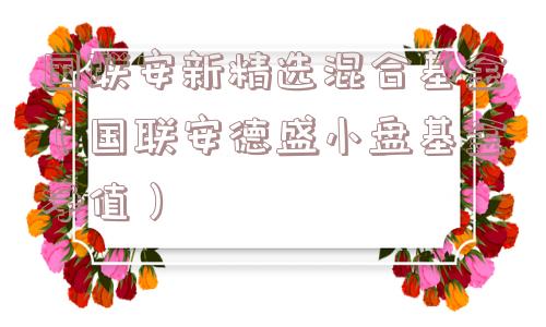 国联安新精选混合基金（国联安德盛小盘基金净值）